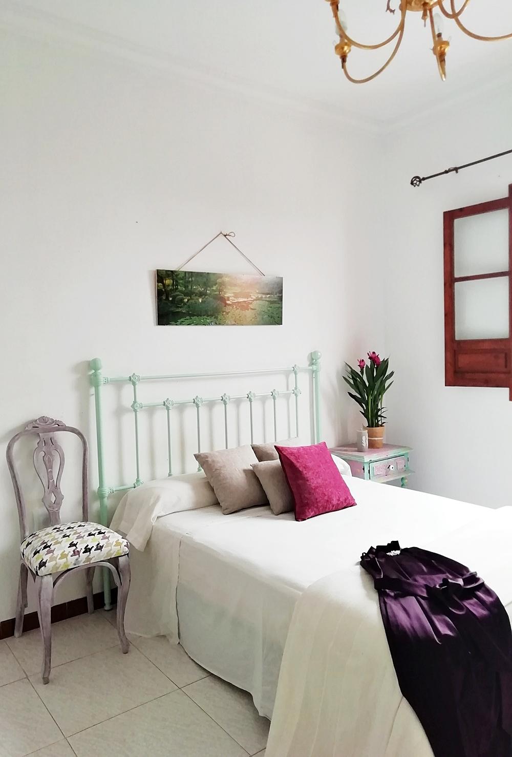 Cabecero de forja Antic en color mint para cama 150 cm | Bohemian and chic
